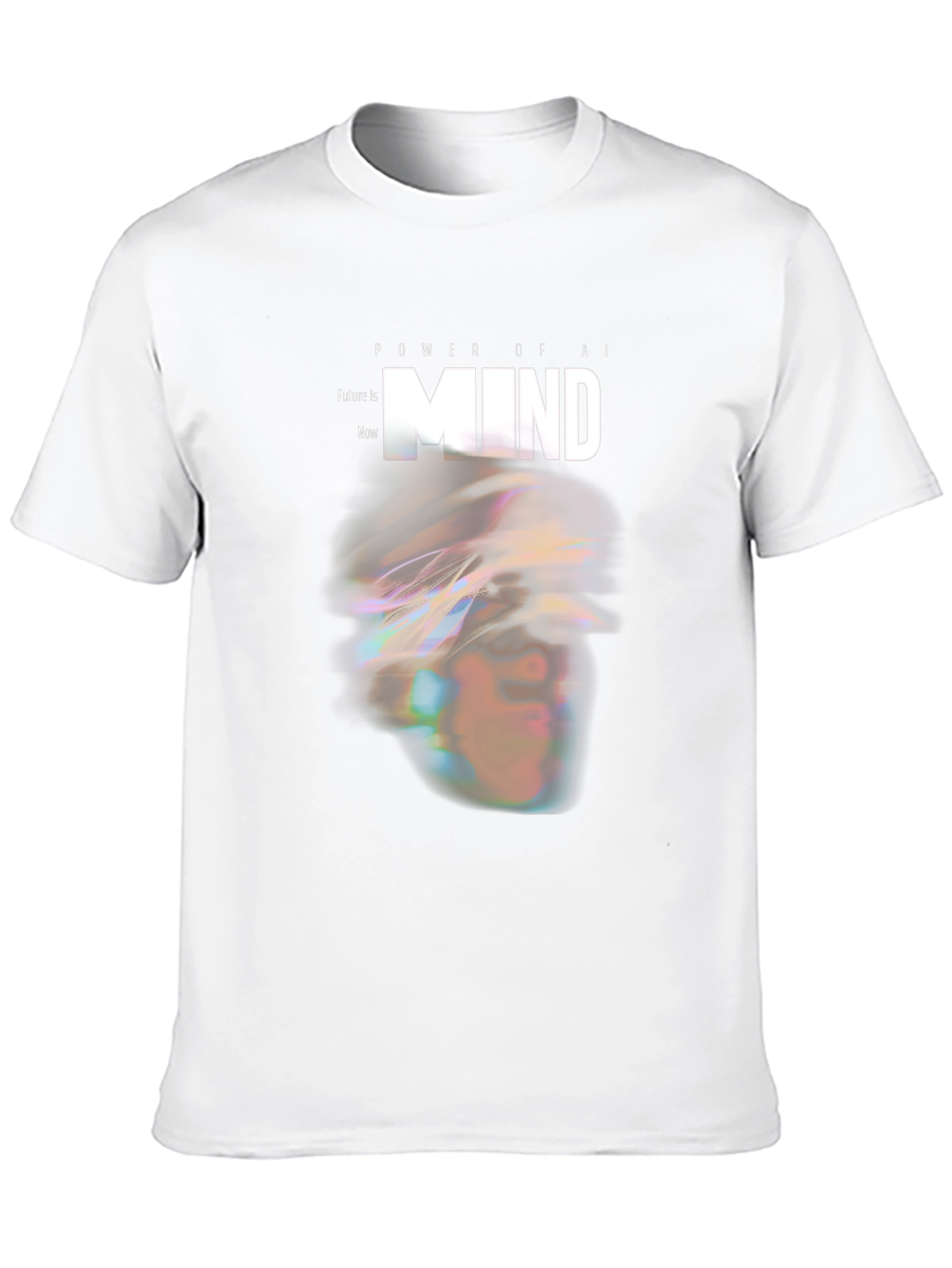 AI Mind Power Graphic Tee - Modern Futuristic Design
