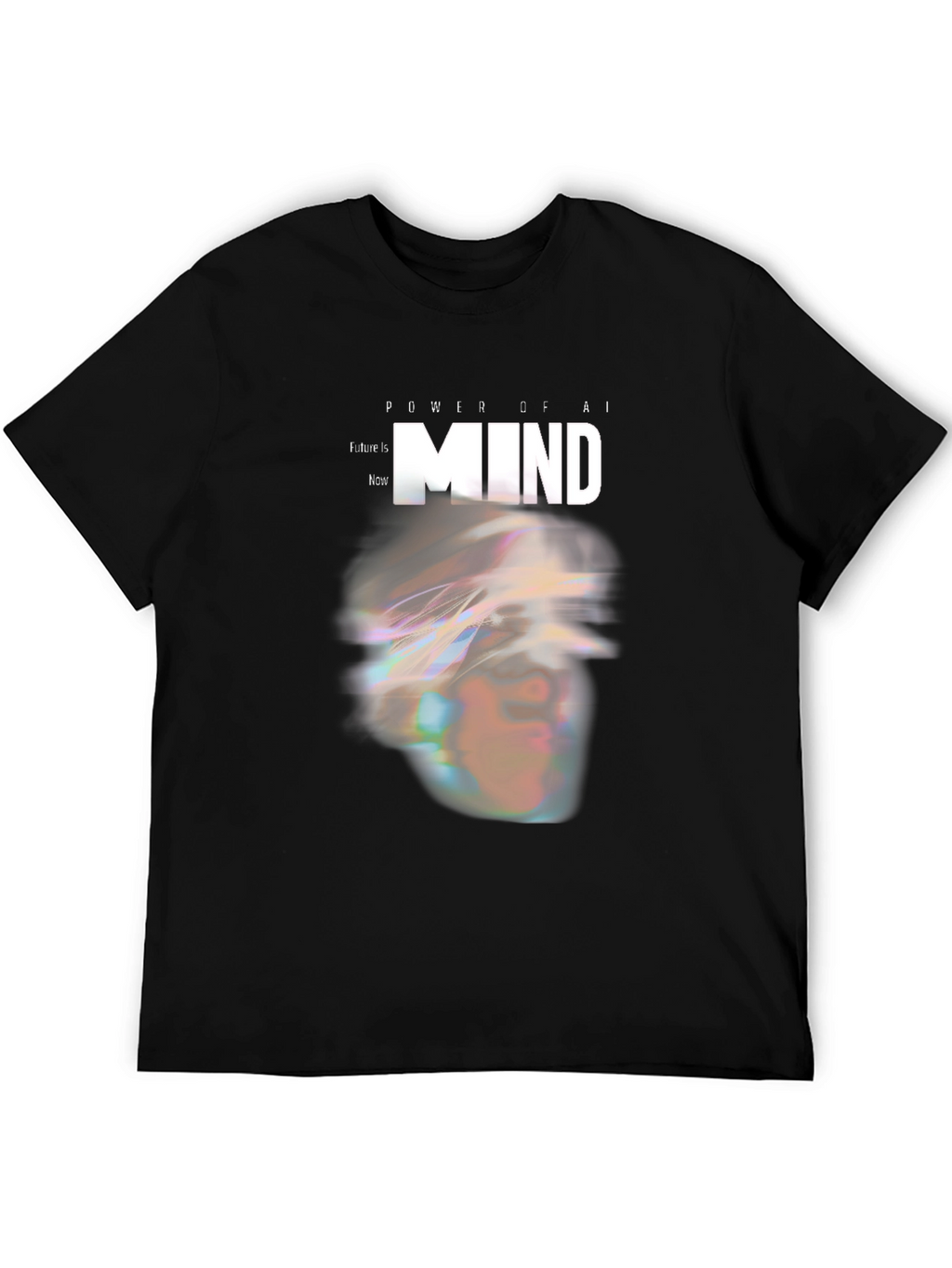 AI Mind Power Graphic Tee - Modern Futuristic Design