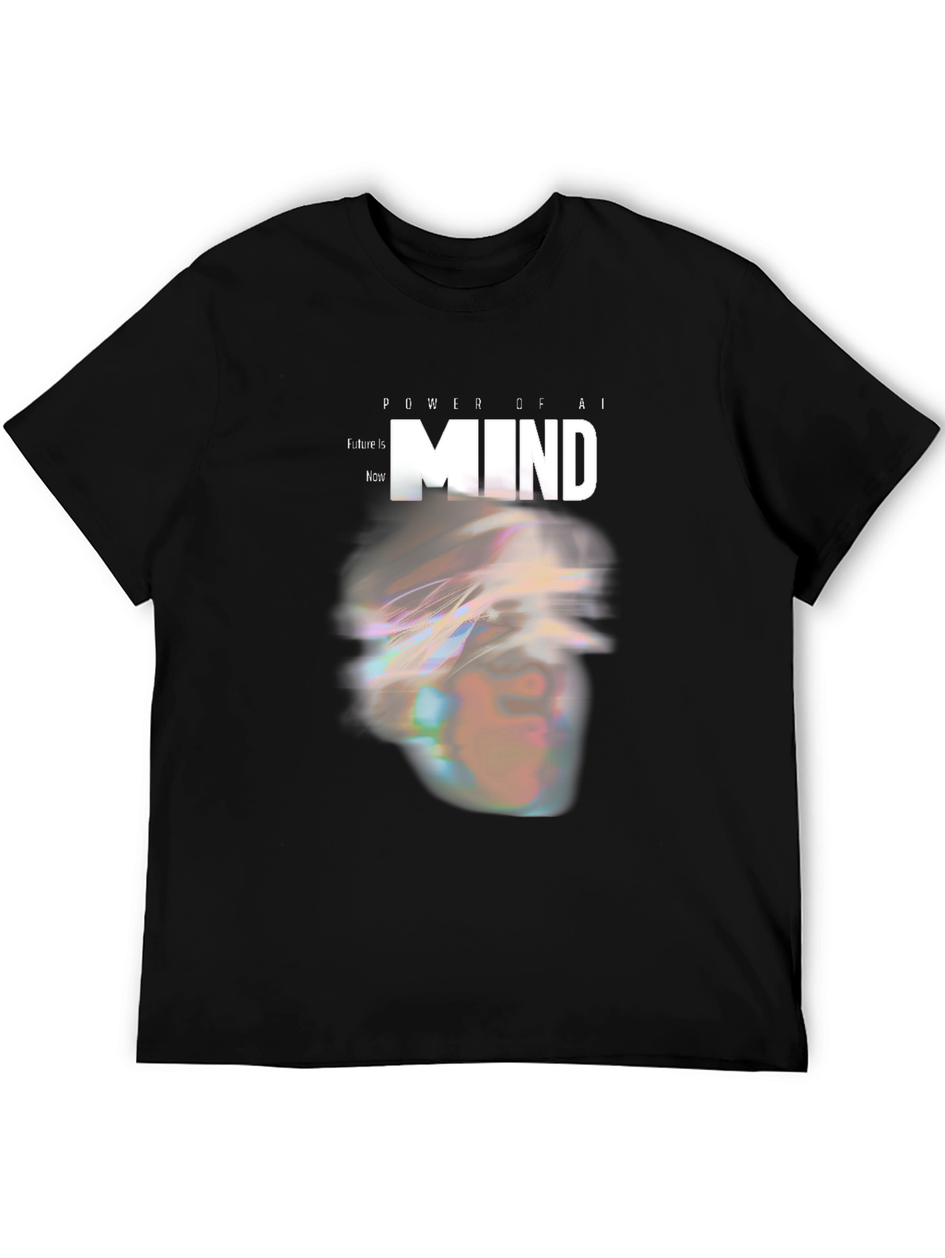 AI Mind Power Graphic Tee - Modern Futuristic Design