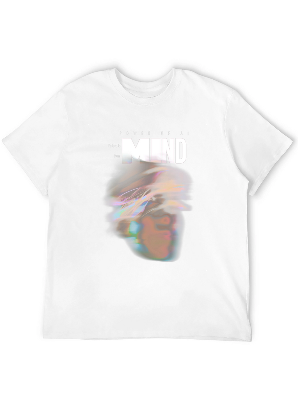 AI Mind Power Graphic Tee - Modern Futuristic Design