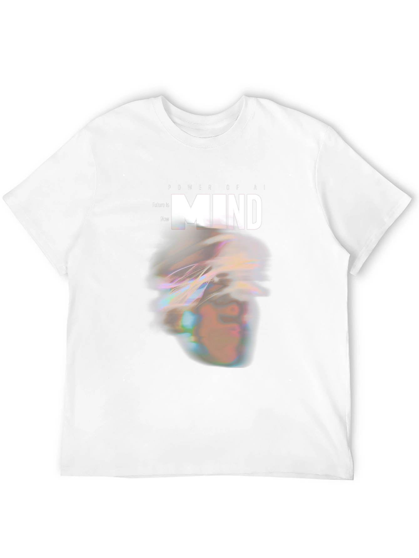 AI Mind Power Graphic Tee - Modern Futuristic Design
