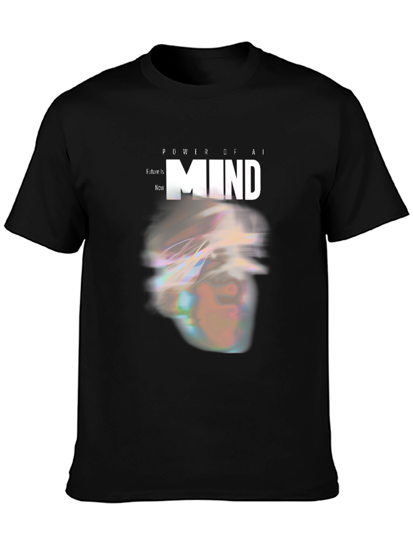 AI Mind Power Graphic Tee - Modern Futuristic Design