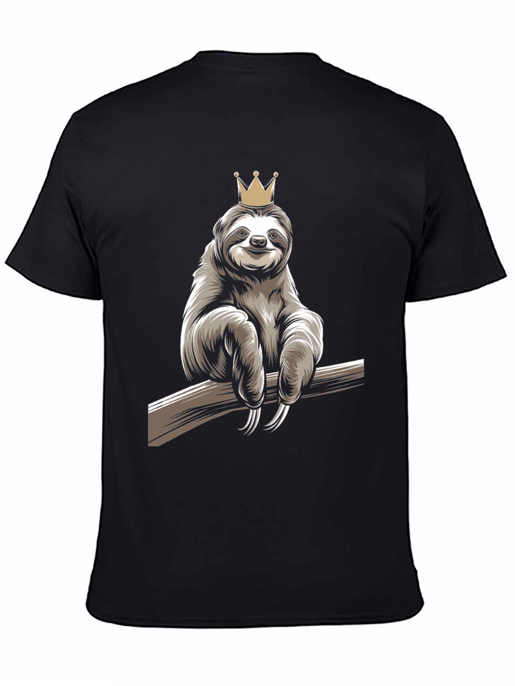 Sloth King Graphic T-Shirt - Relaxed Casual Wear