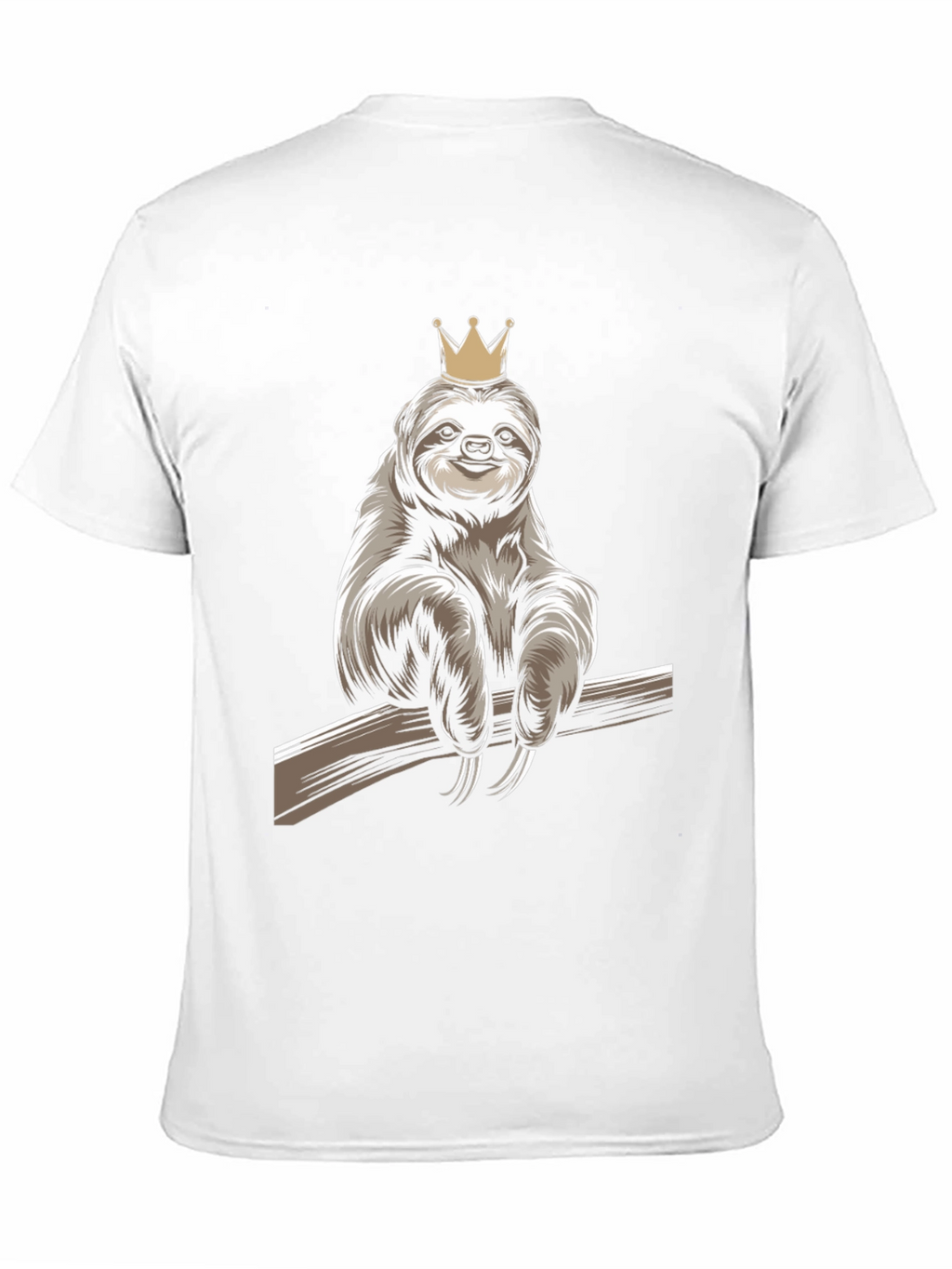 Sloth King Graphic T-Shirt - Relaxed Casual Wear