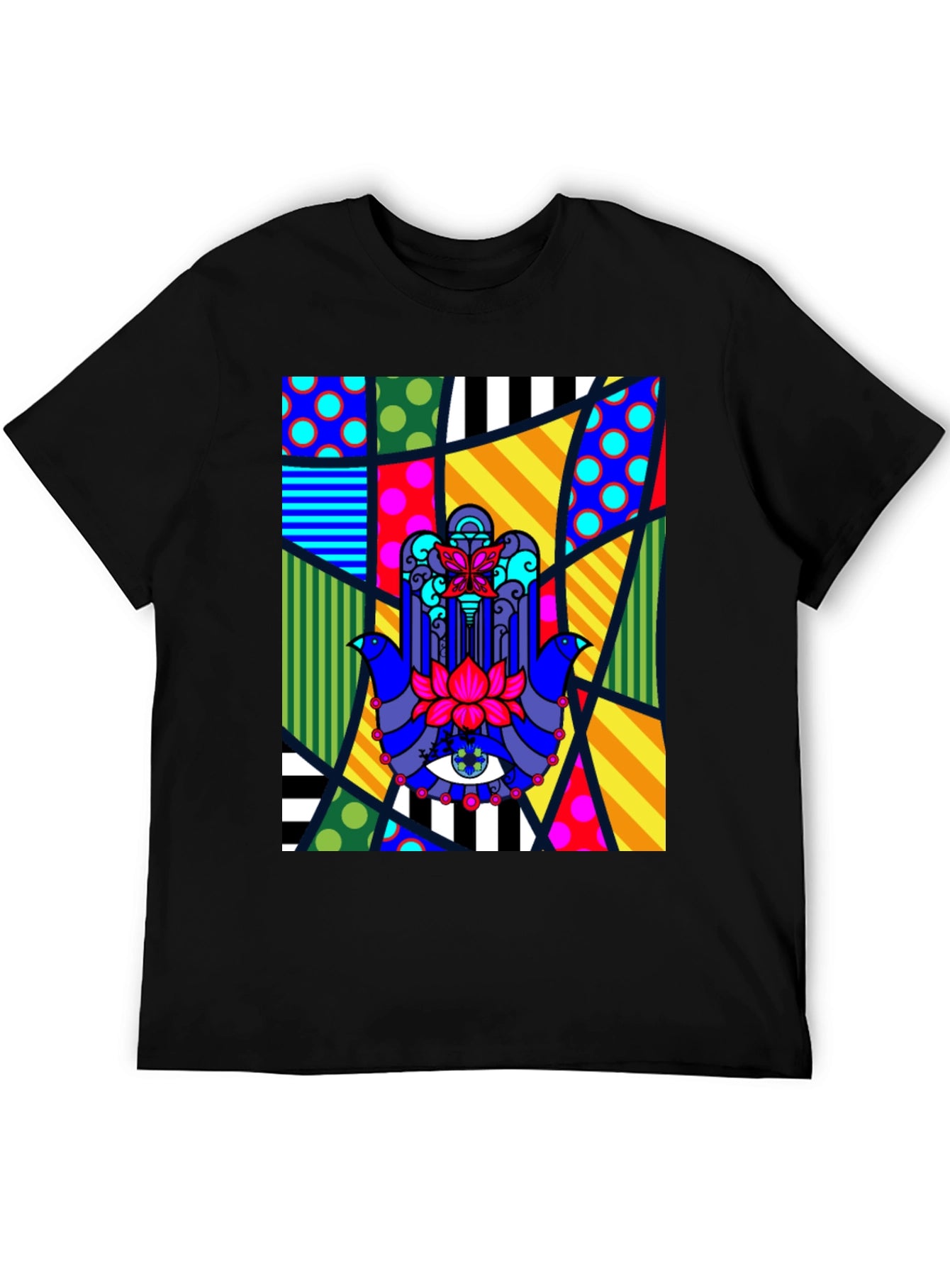 Colorful Hamsa Hand Graphic Tee