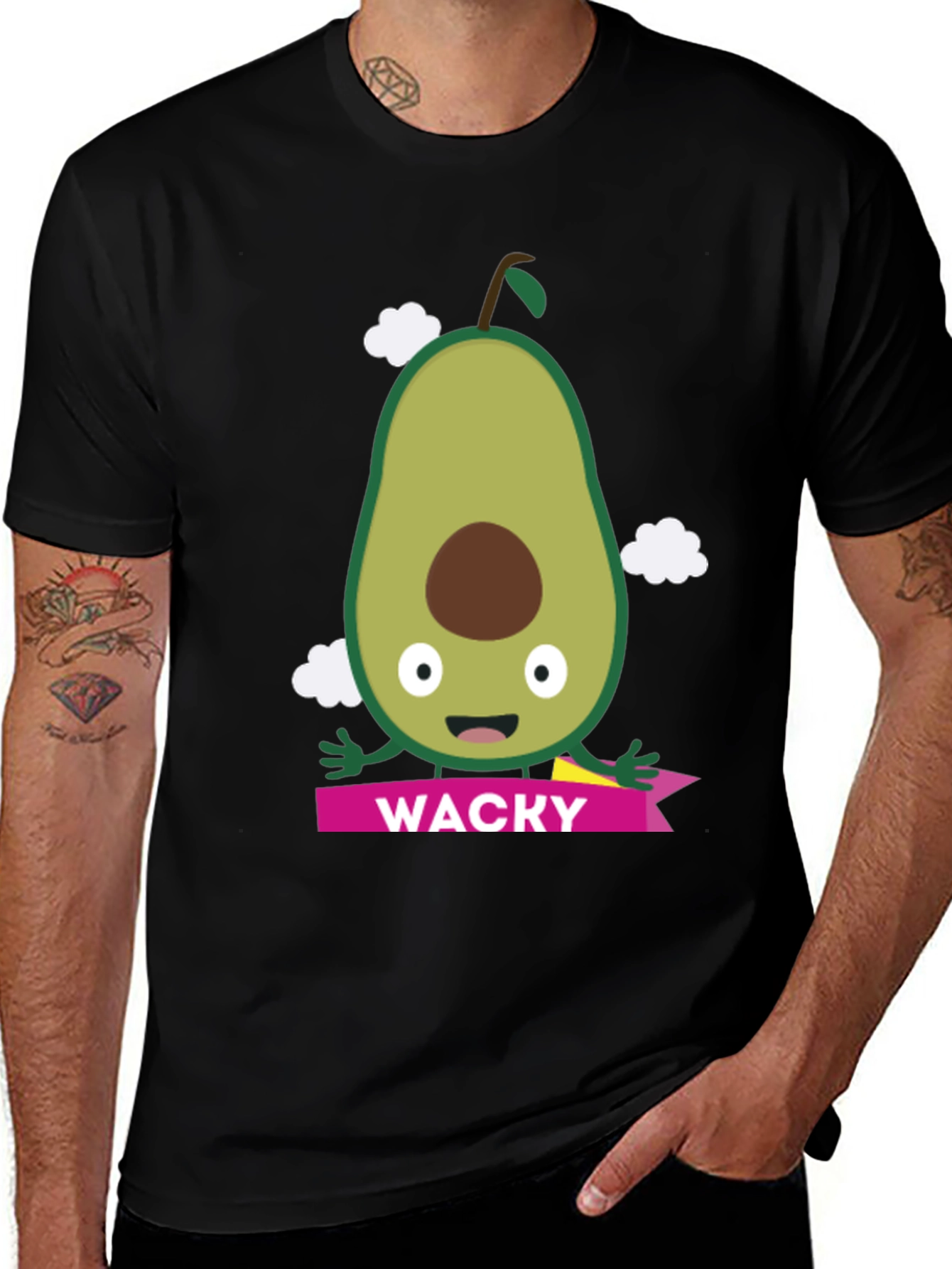 Wacky Avocado Graphic Tee - Fun Foodie T-Shirt