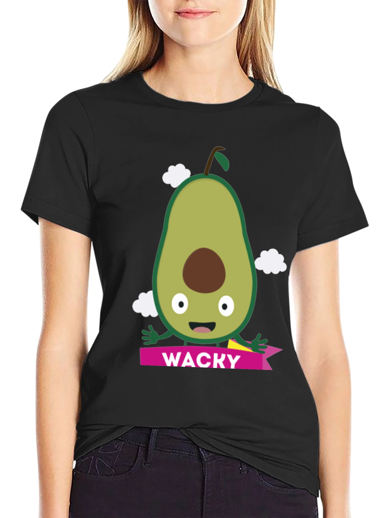 Wacky Avocado Graphic Tee - Fun Foodie T-Shirt