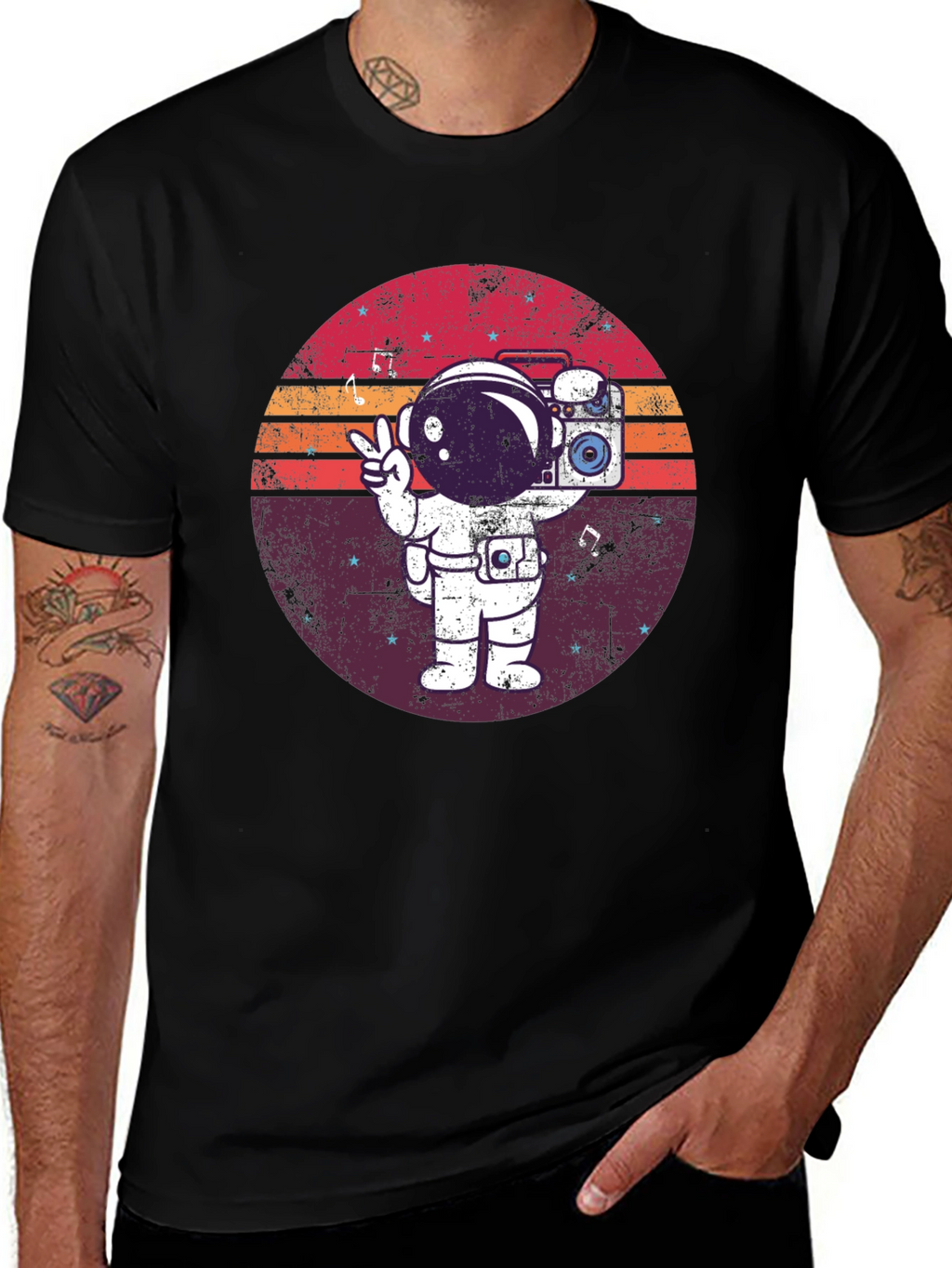 Retro Astronaut Graphic Tee - Space Vibes T-Shirt