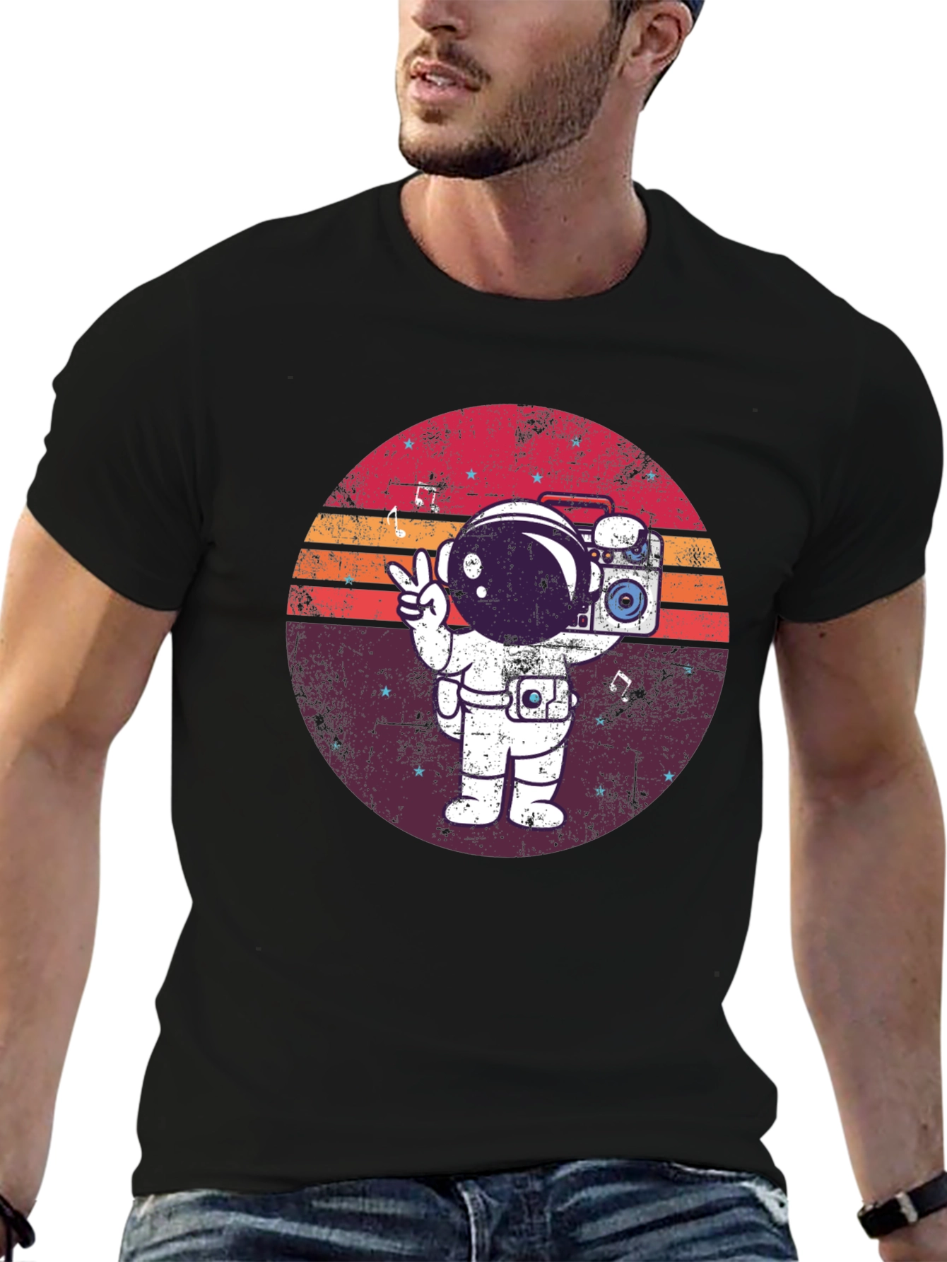 Retro Astronaut Graphic Tee - Space Vibes T-Shirt
