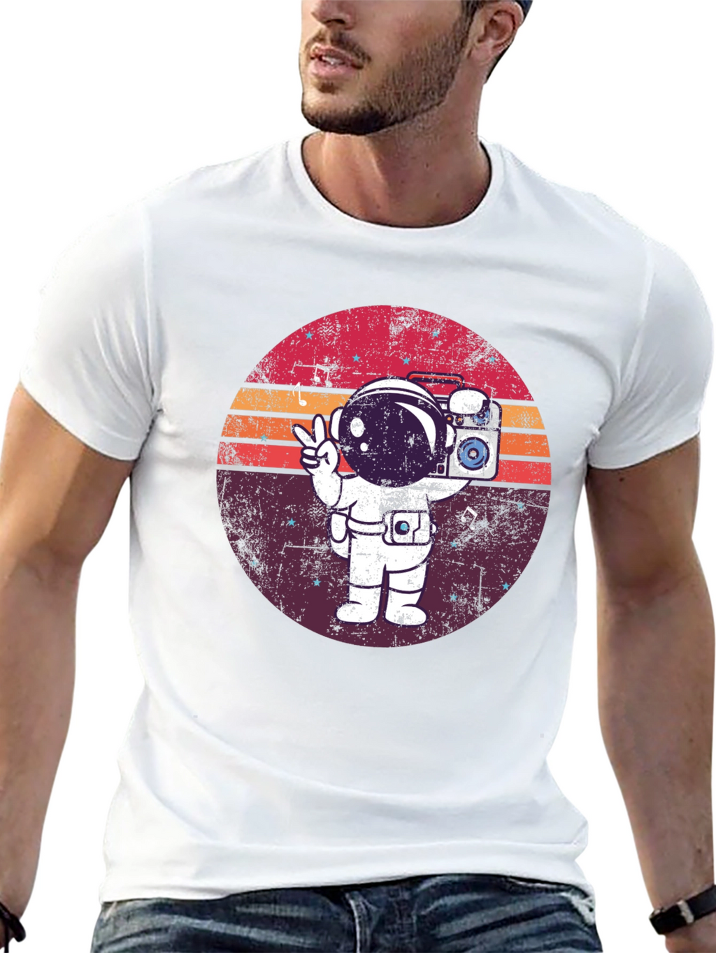 Retro Astronaut Graphic Tee - Space Vibes T-Shirt