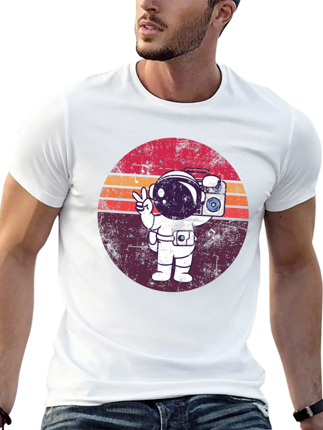 Retro Astronaut Graphic Tee - Space Vibes T-Shirt