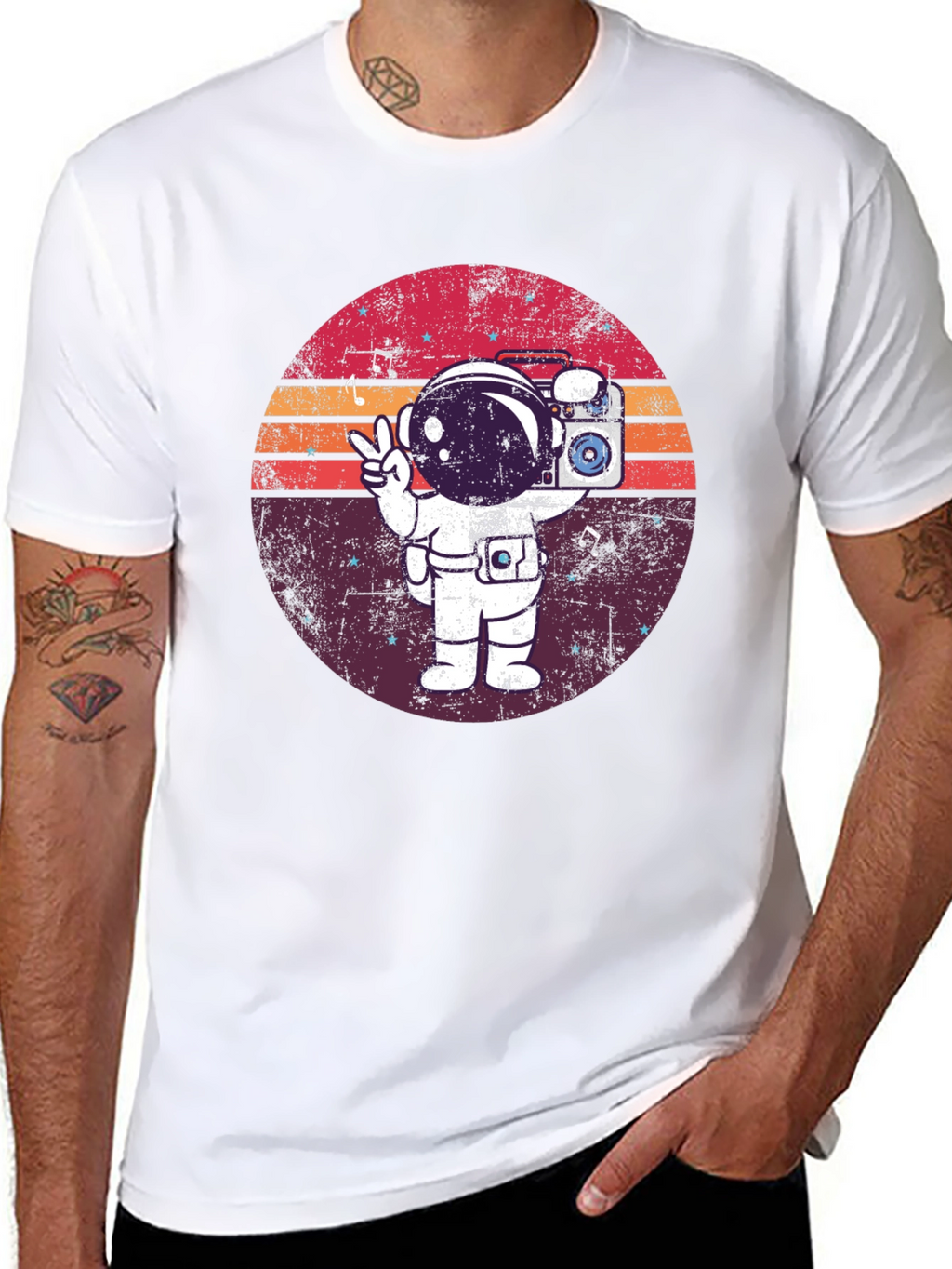 Retro Astronaut Graphic Tee - Space Vibes T-Shirt