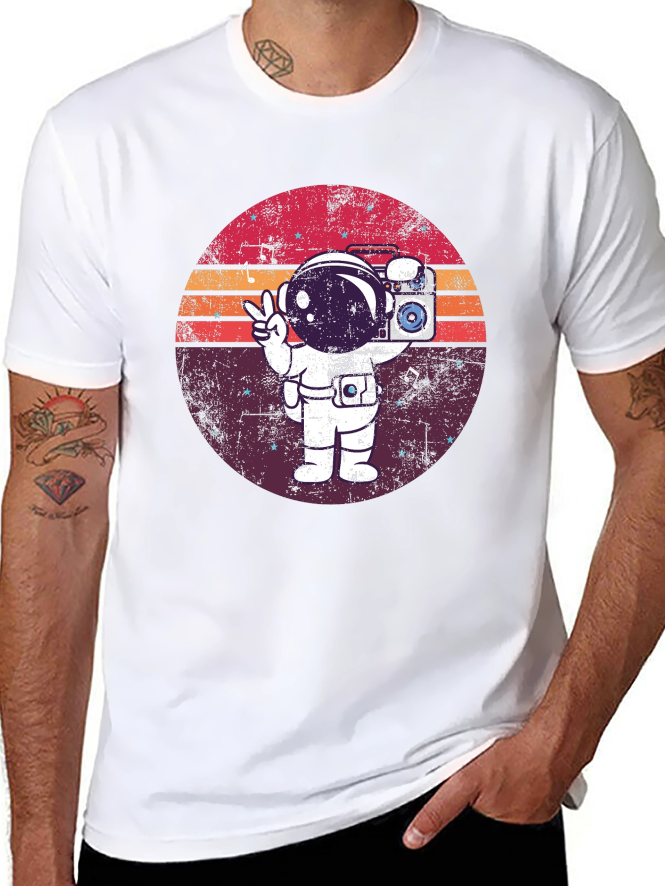 Retro Astronaut Graphic Tee - Space Vibes T-Shirt