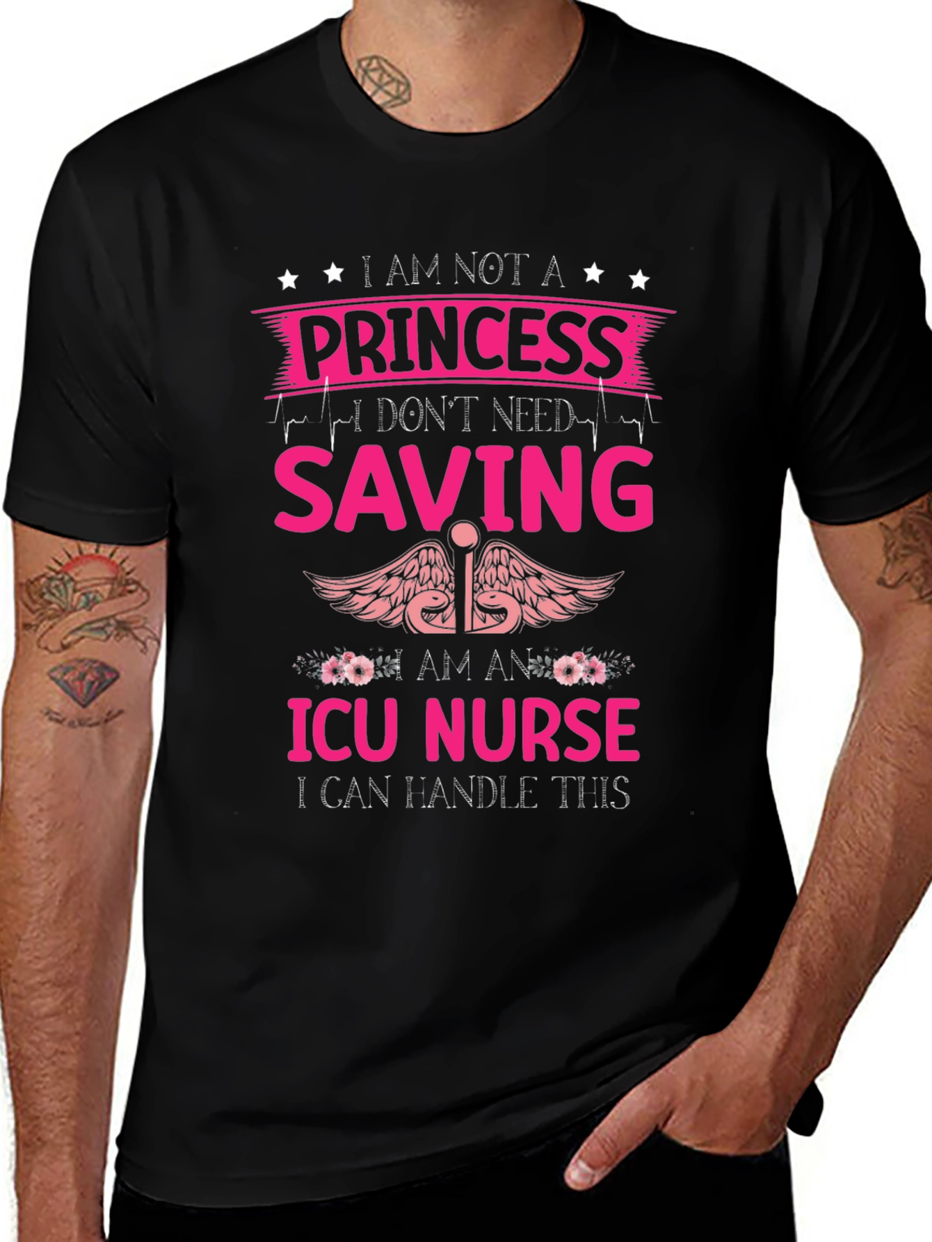 ICU Nurse Princess Graphic T-Shirt