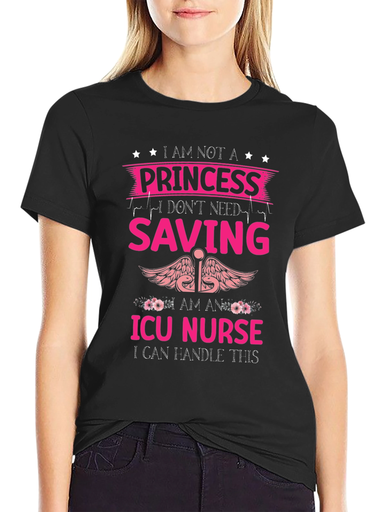 ICU Nurse Princess Graphic T-Shirt