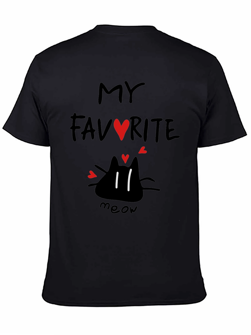 My Favorite Cat T-Shirt - Black Cat Tee
