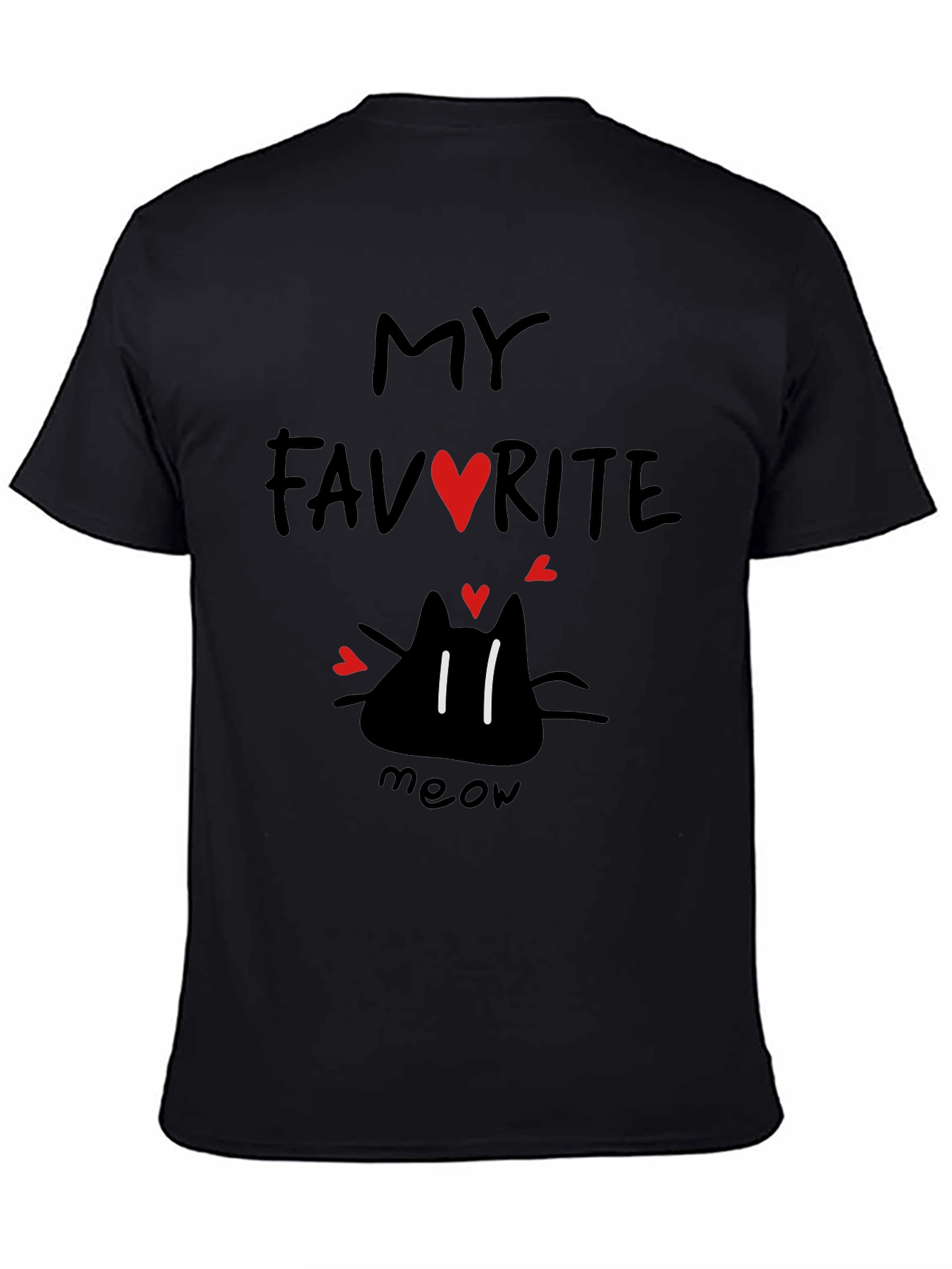 My Favorite Cat T-Shirt - Black Cat Tee