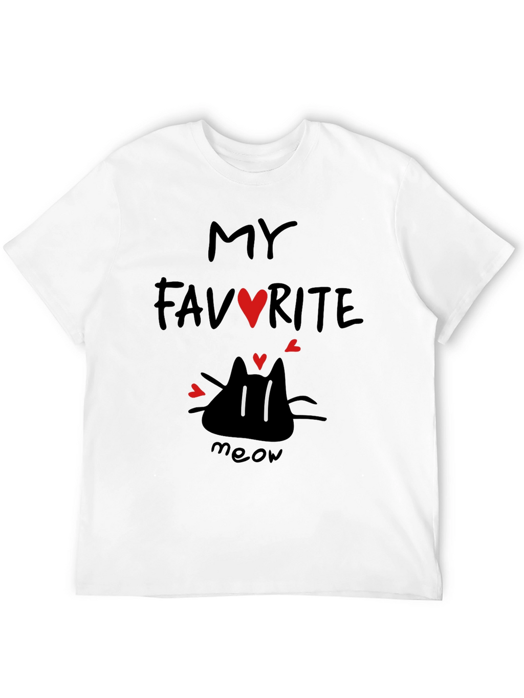My Favorite Cat T-Shirt - Black Cat Tee