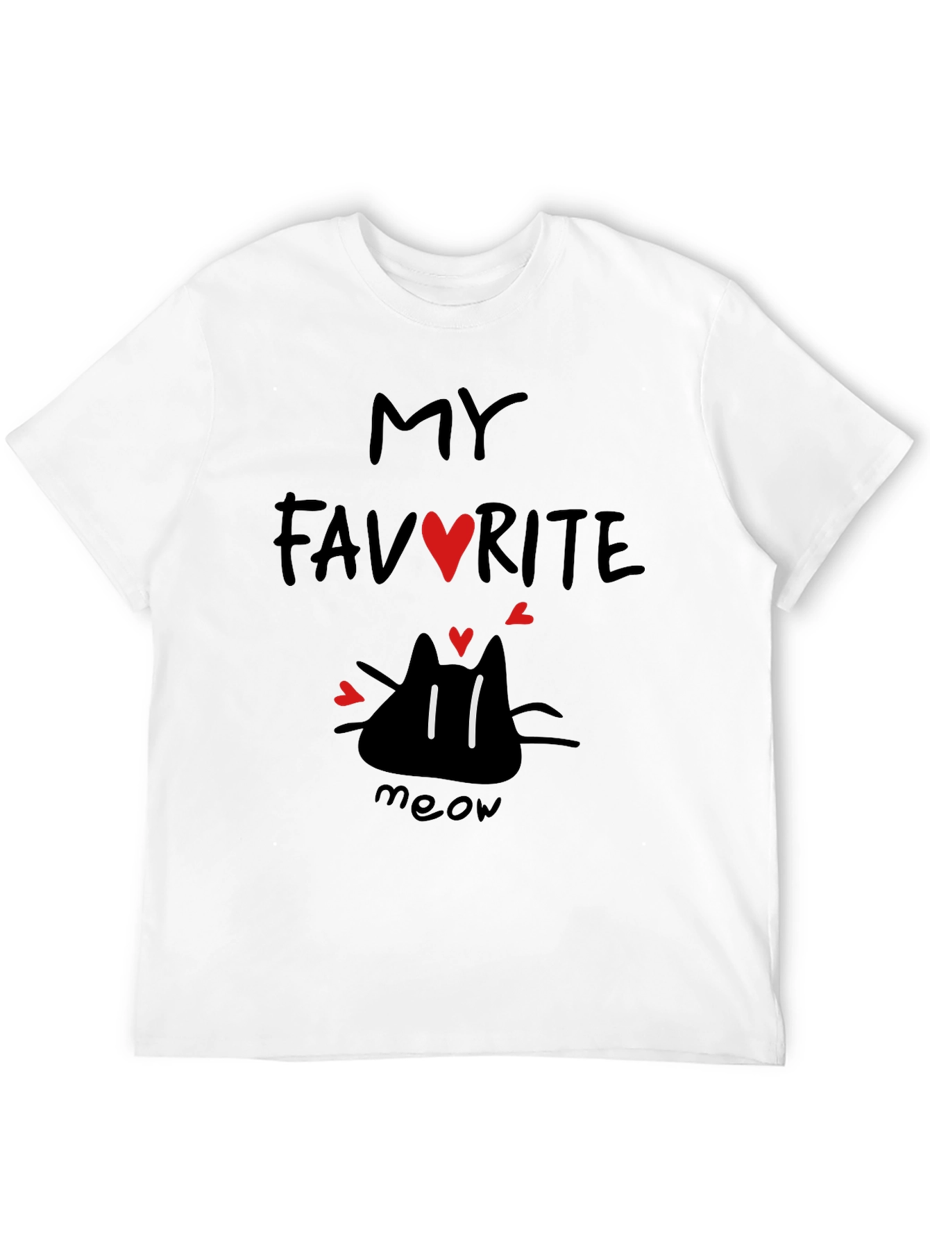 My Favorite Cat T-Shirt - Black Cat Tee