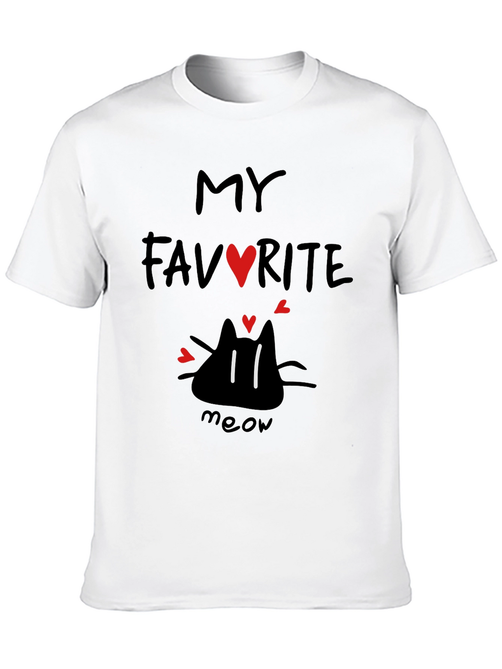 My Favorite Cat T-Shirt - Black Cat Tee
