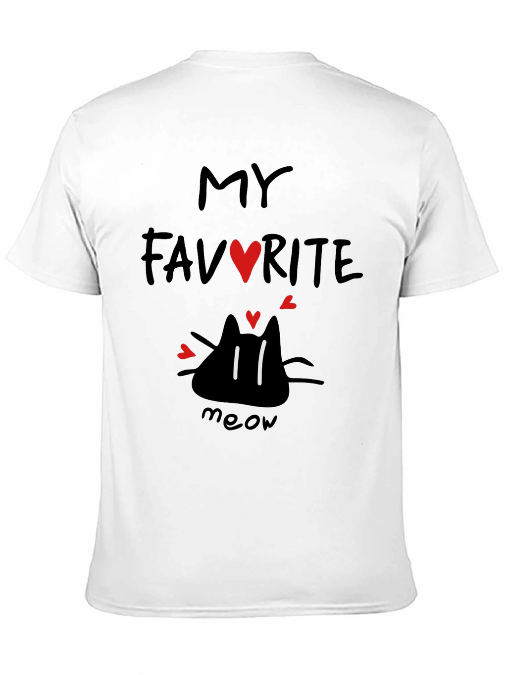 My Favorite Cat T-Shirt - Black Cat Tee