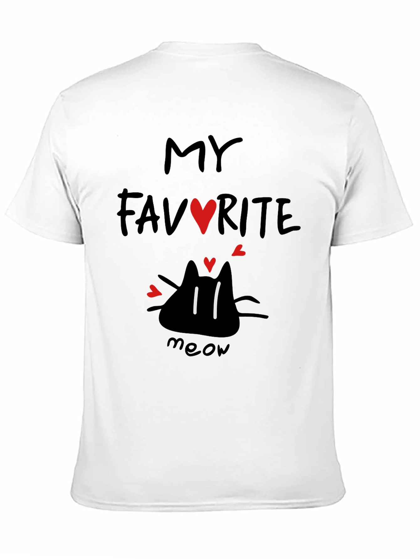 My Favorite Cat T-Shirt - Black Cat Tee