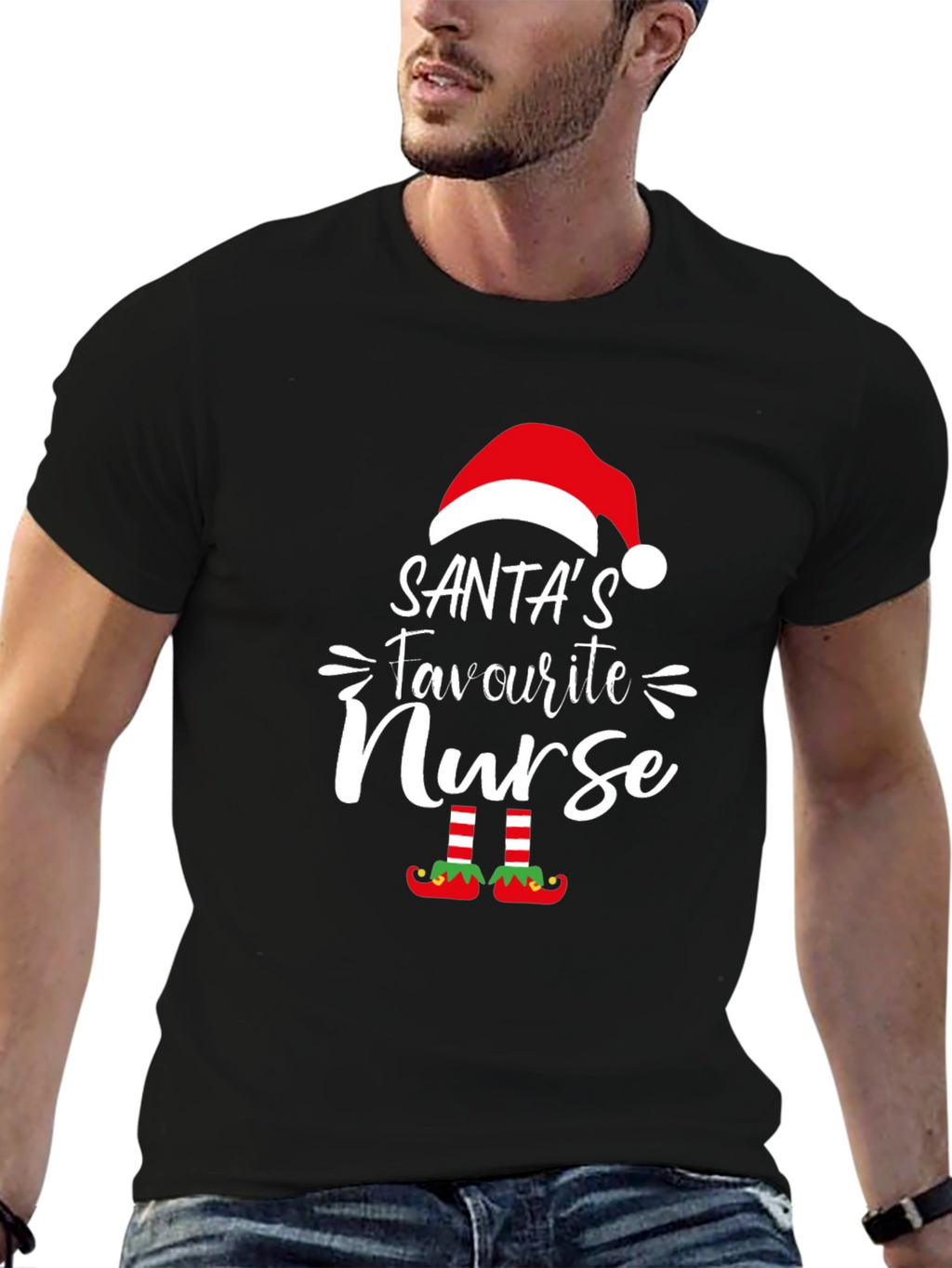 Santas Favourite Nurse T-Shirt