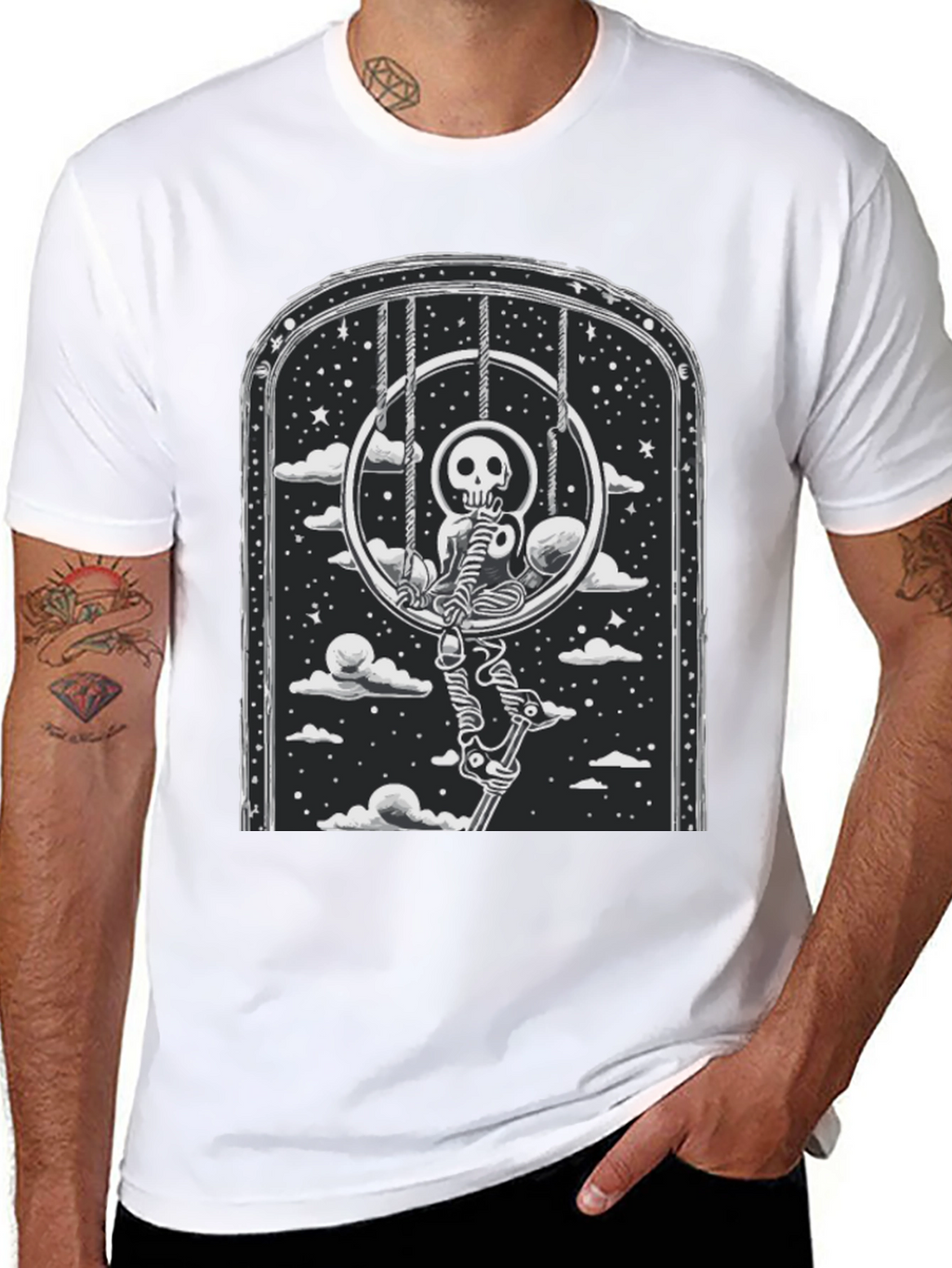 Skeleton Swing T-Shirt - Gothic Style