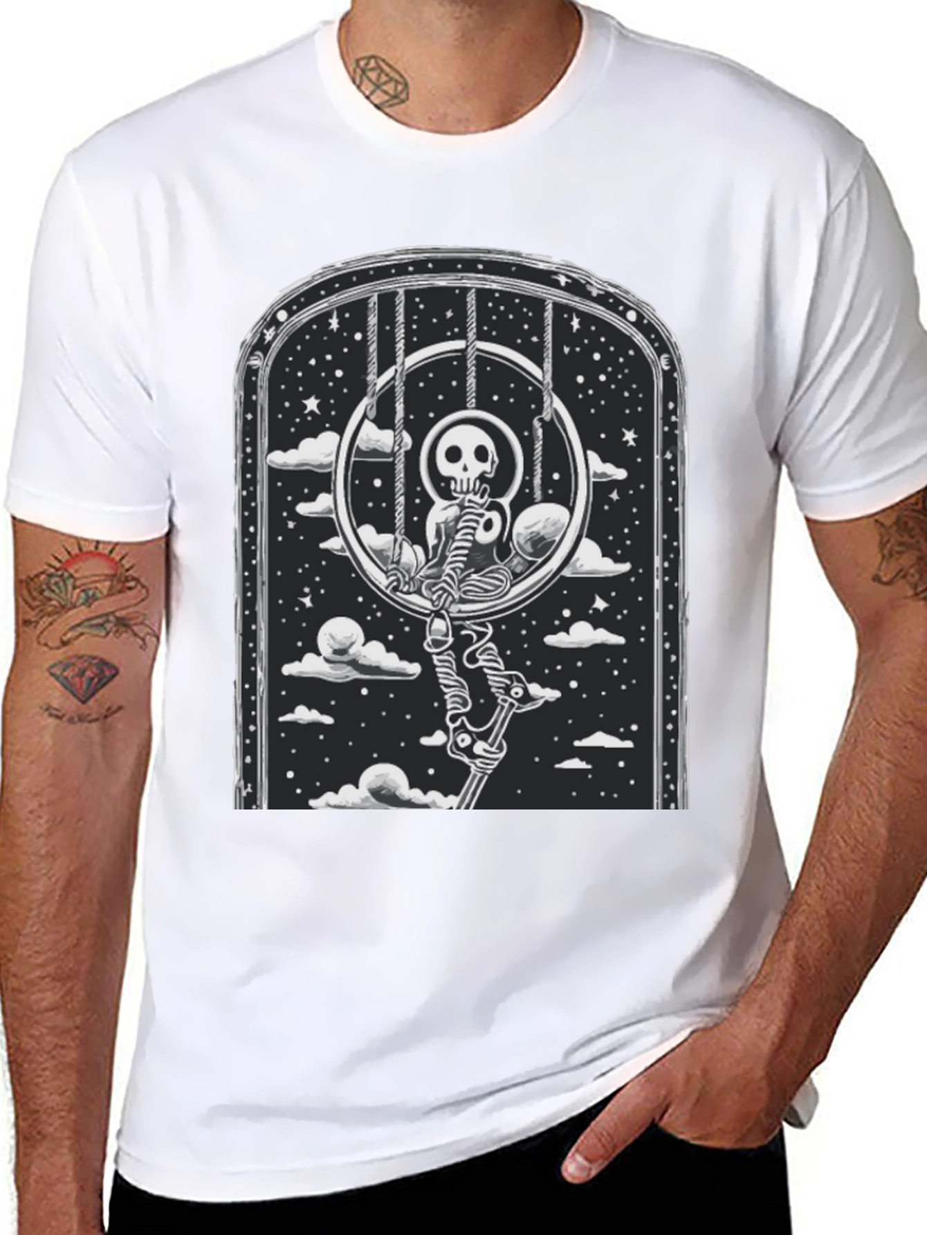 Skeleton Swing T-Shirt - Gothic Style