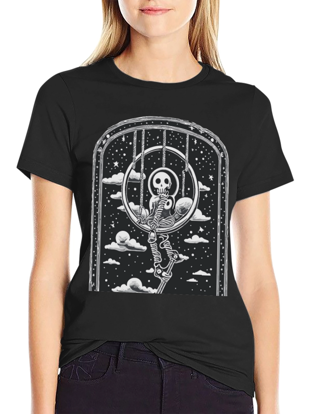 Skeleton Swing T-Shirt - Gothic Style
