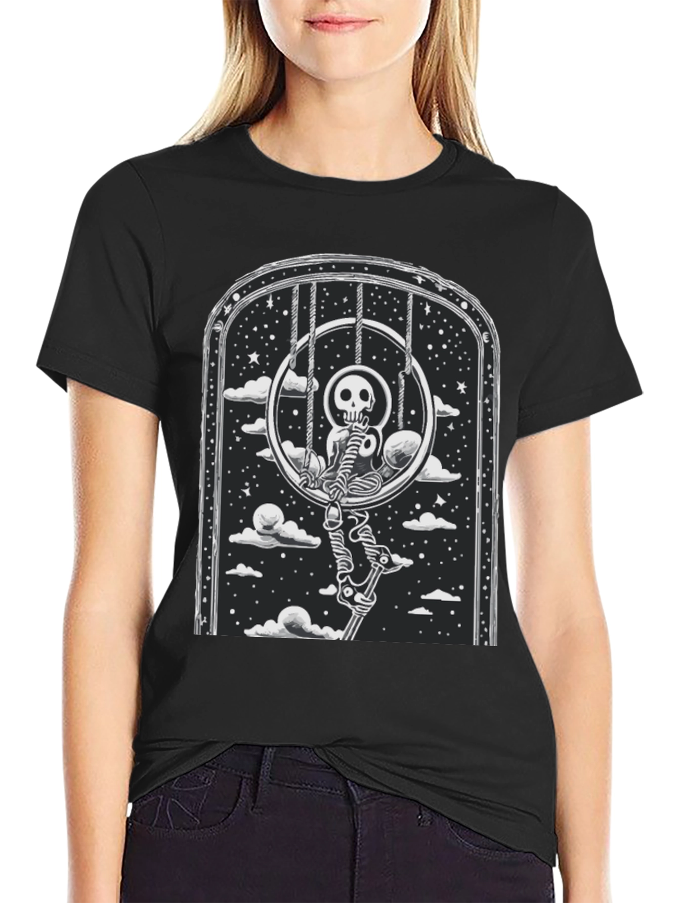 Skeleton Swing T-Shirt - Gothic Style