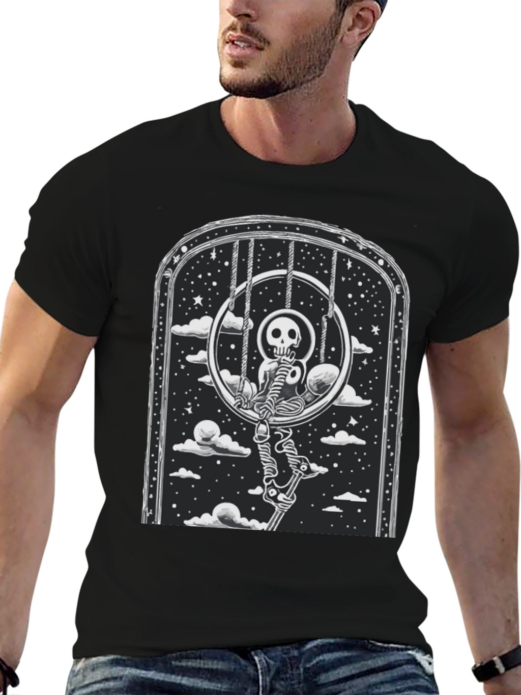 Skeleton Swing T-Shirt - Gothic Style