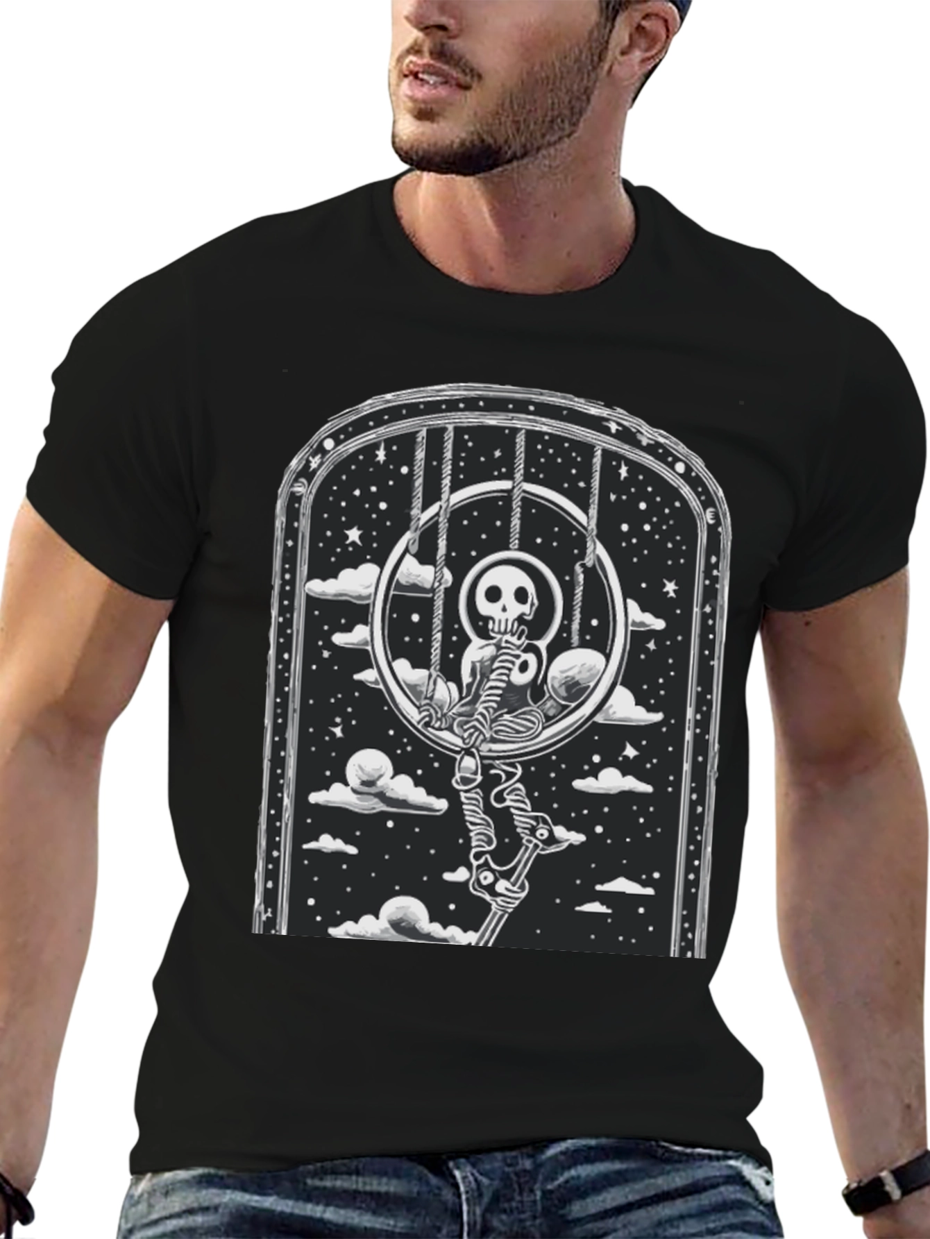 Skeleton Swing T-Shirt - Gothic Style