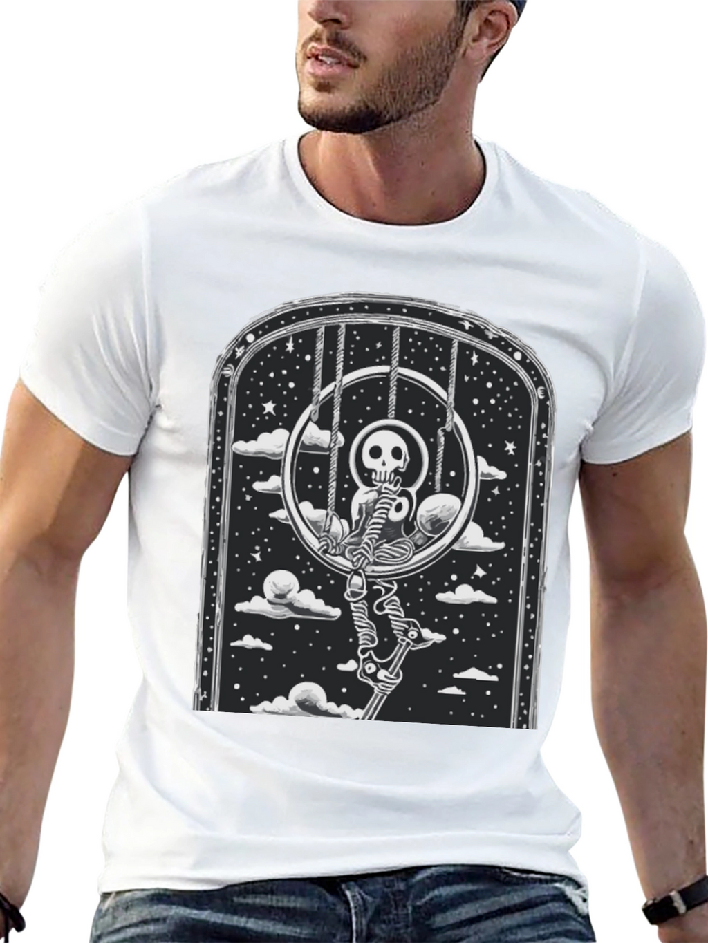 Skeleton Swing T-Shirt - Gothic Style