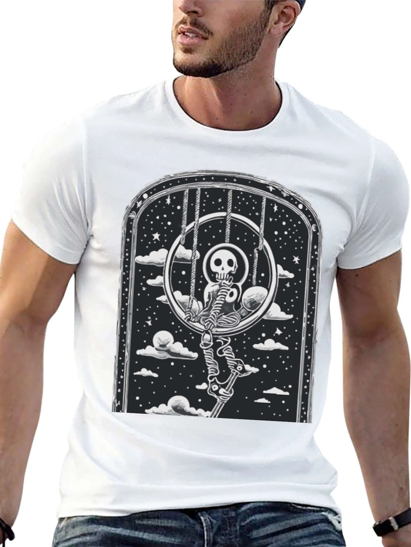 Skeleton Swing T-Shirt - Gothic Style