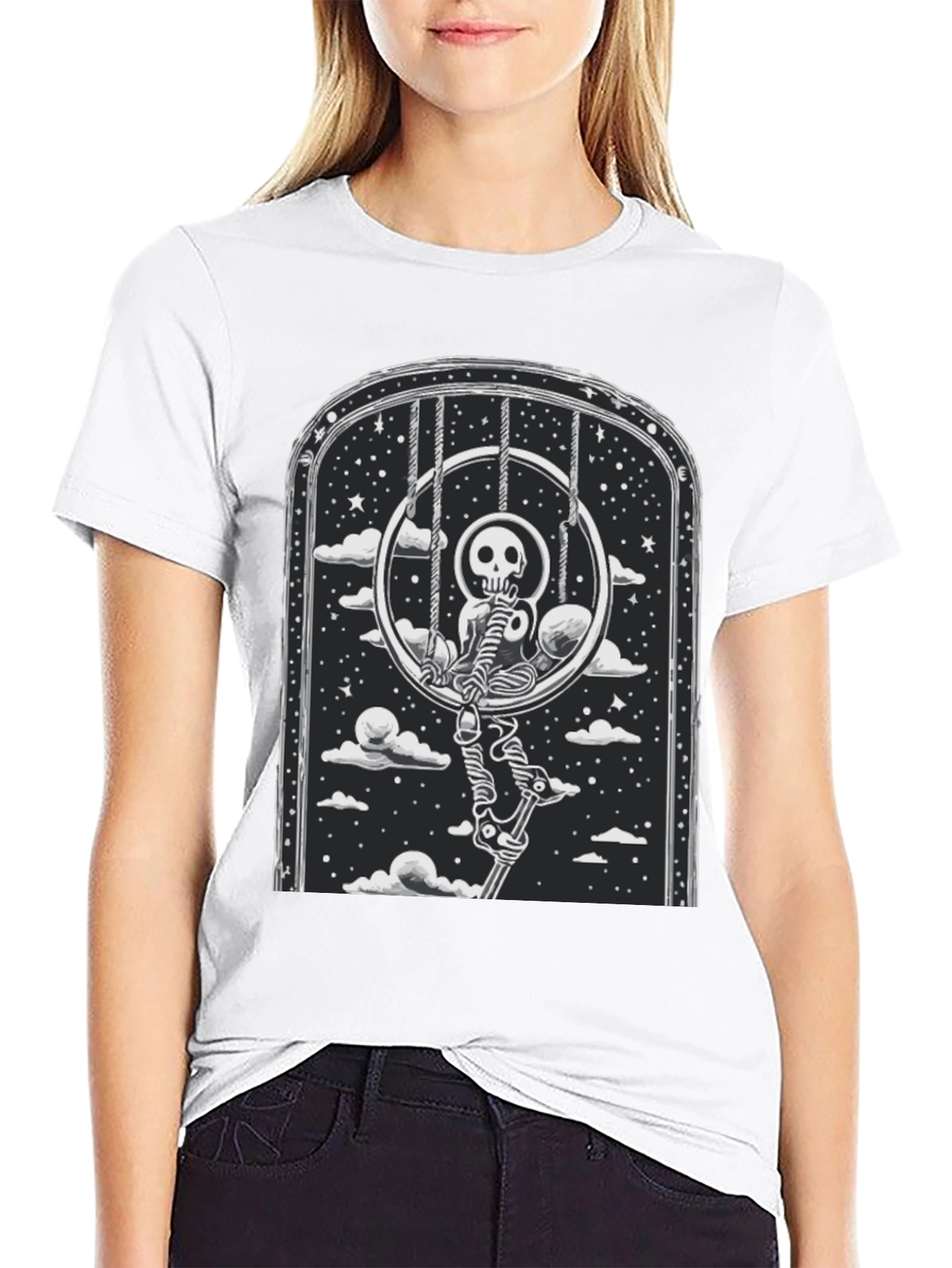 Skeleton Swing T-Shirt - Gothic Style
