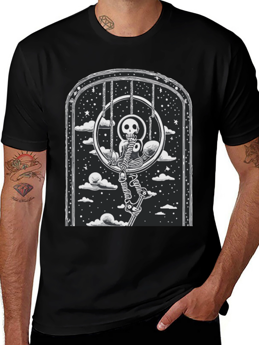 Skeleton Swing T-Shirt - Gothic Style