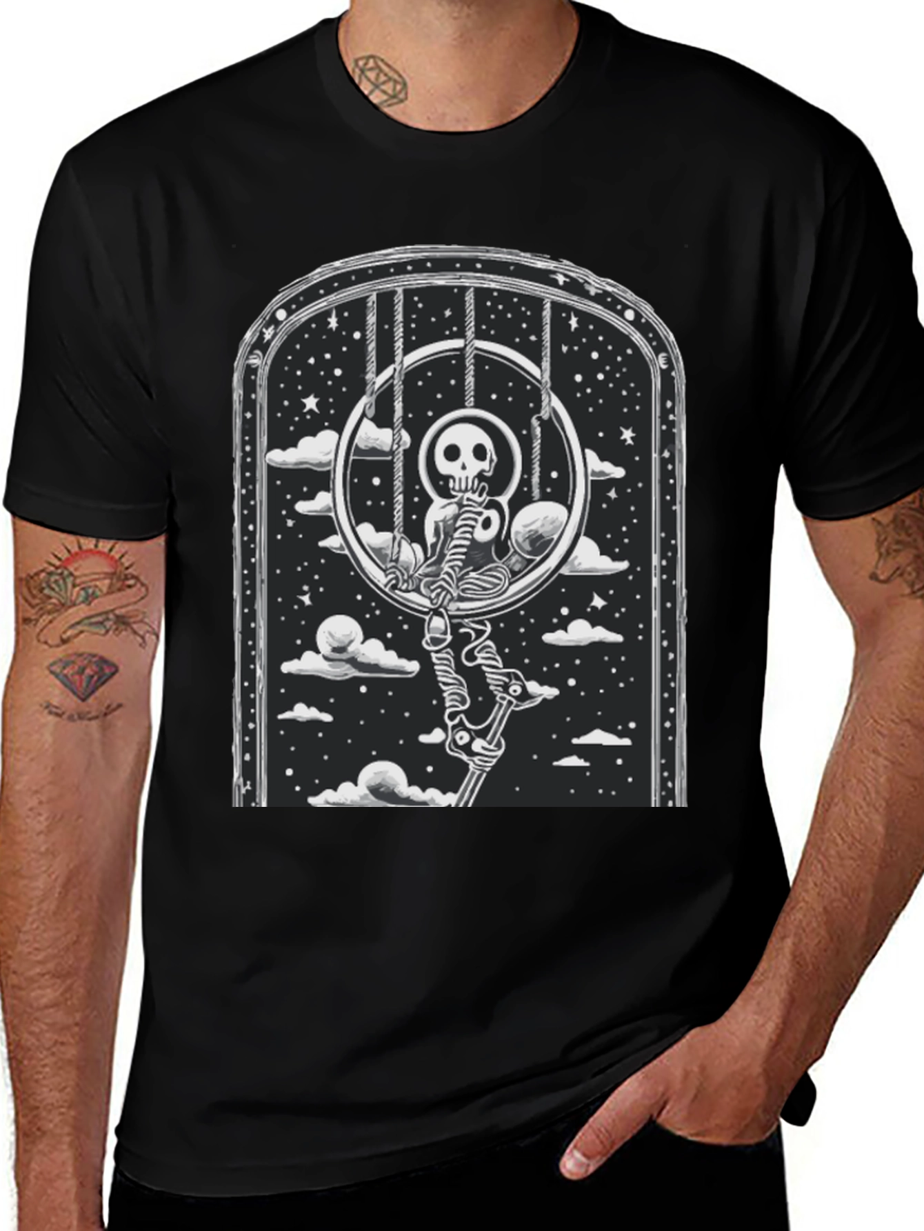 Skeleton Swing T-Shirt - Gothic Style