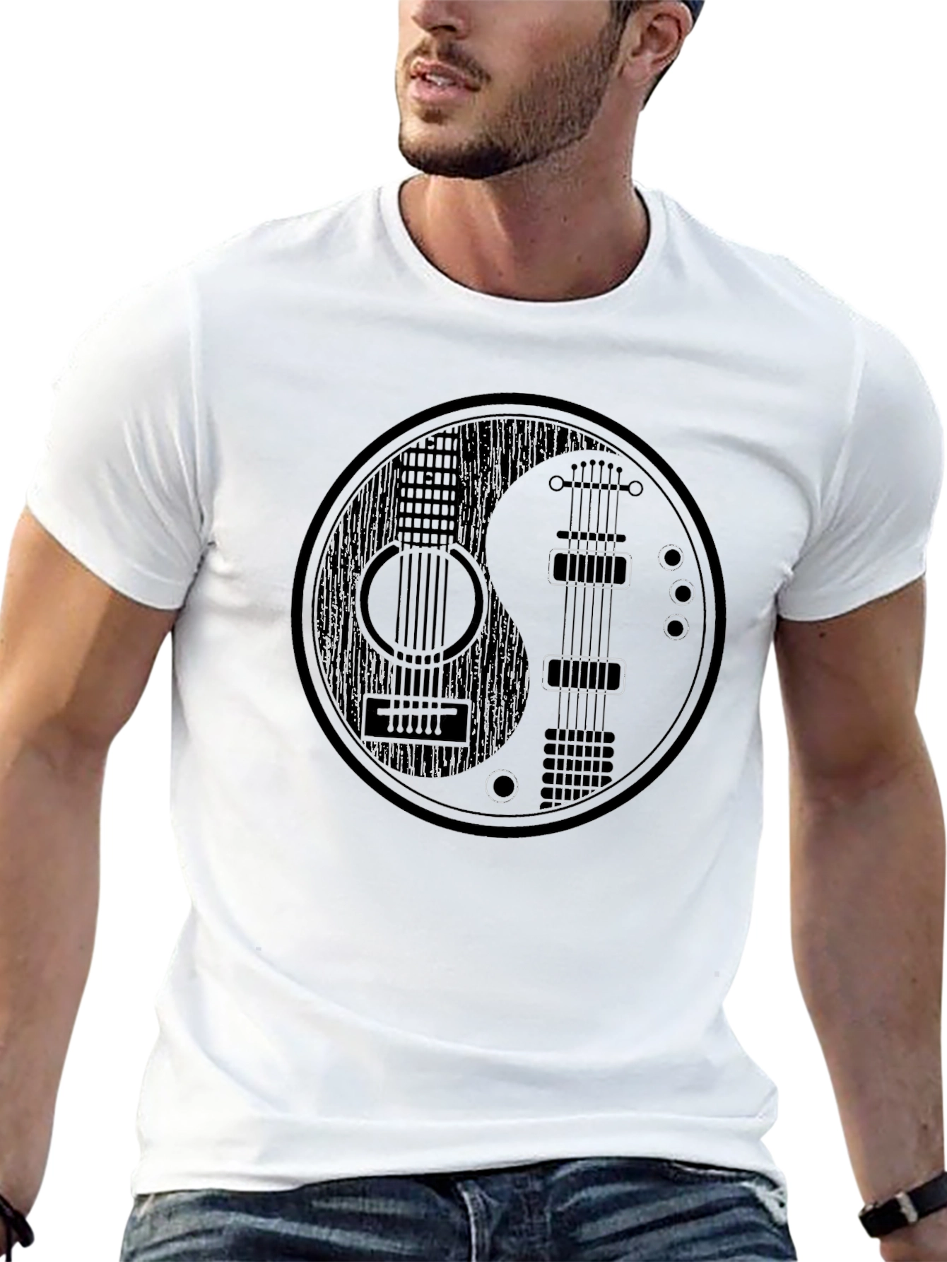 Yin Yang Guitar T-Shirt - Music Lover Tee