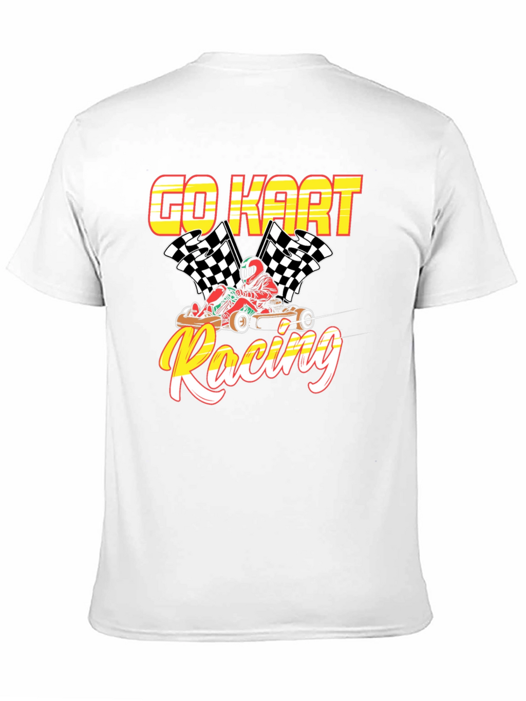 Go Kart Racing Black Graphic T-Shirt