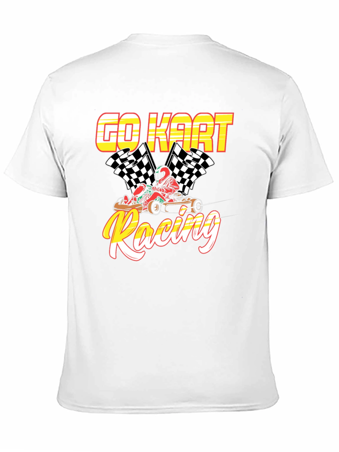 Go Kart Racing Black Graphic T-Shirt