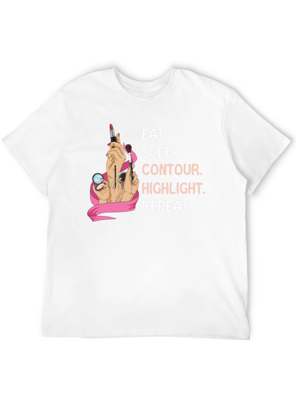 Eat Sleep Contour Highlight Repeat Graphic Tee