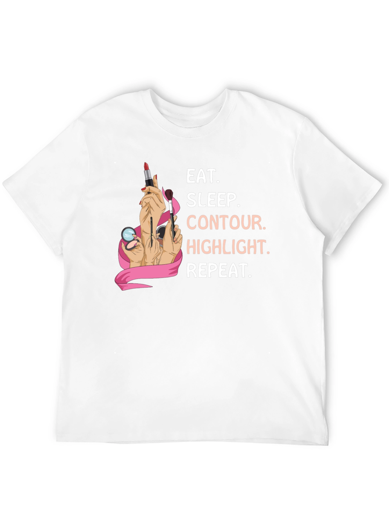 Eat Sleep Contour Highlight Repeat Graphic Tee