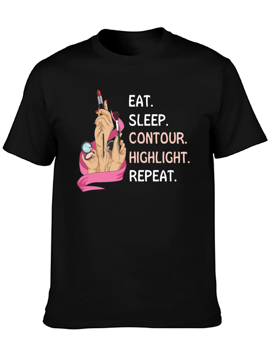 Eat Sleep Contour Highlight Repeat Graphic Tee