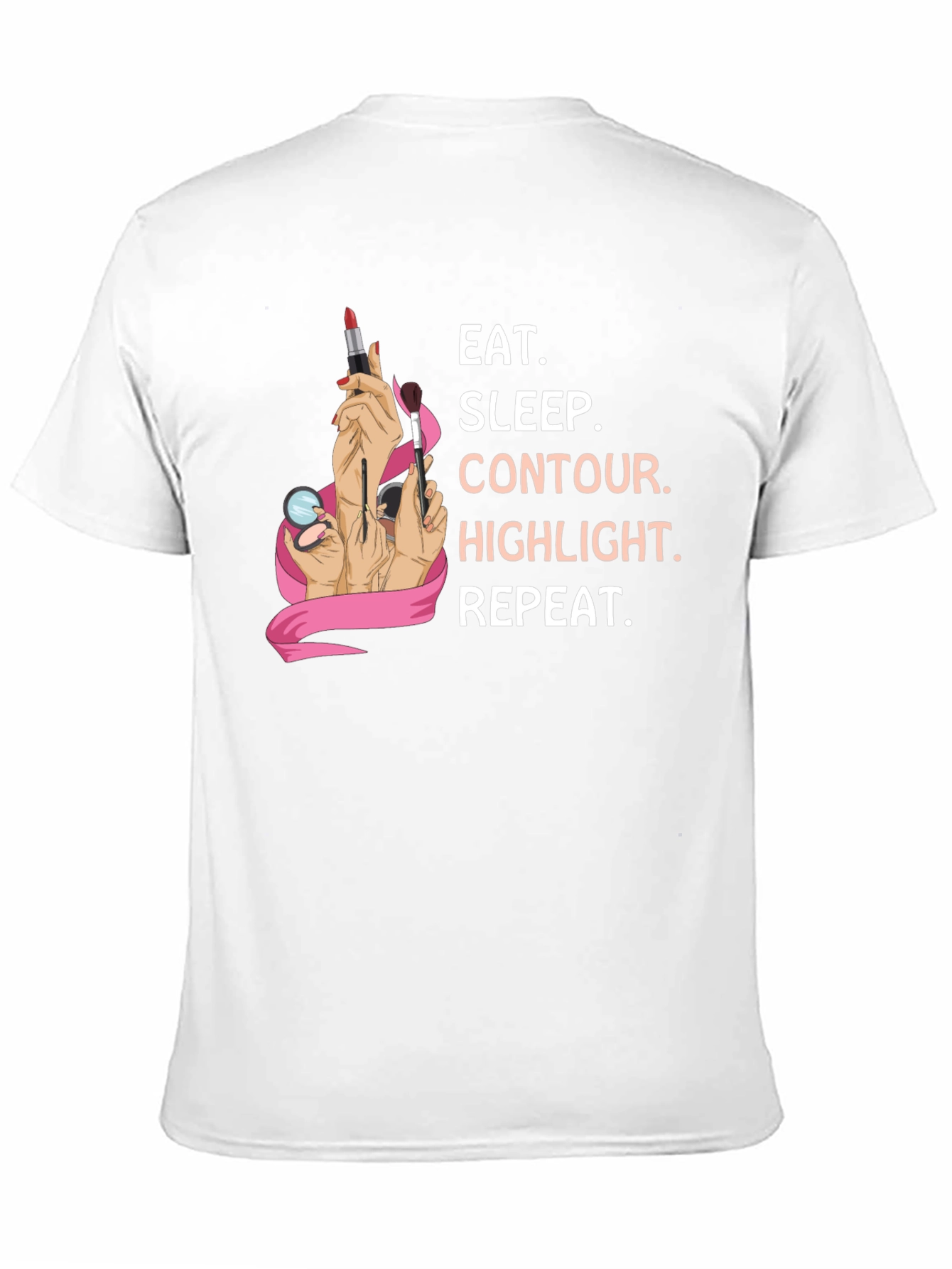 Eat Sleep Contour Highlight Repeat Graphic Tee