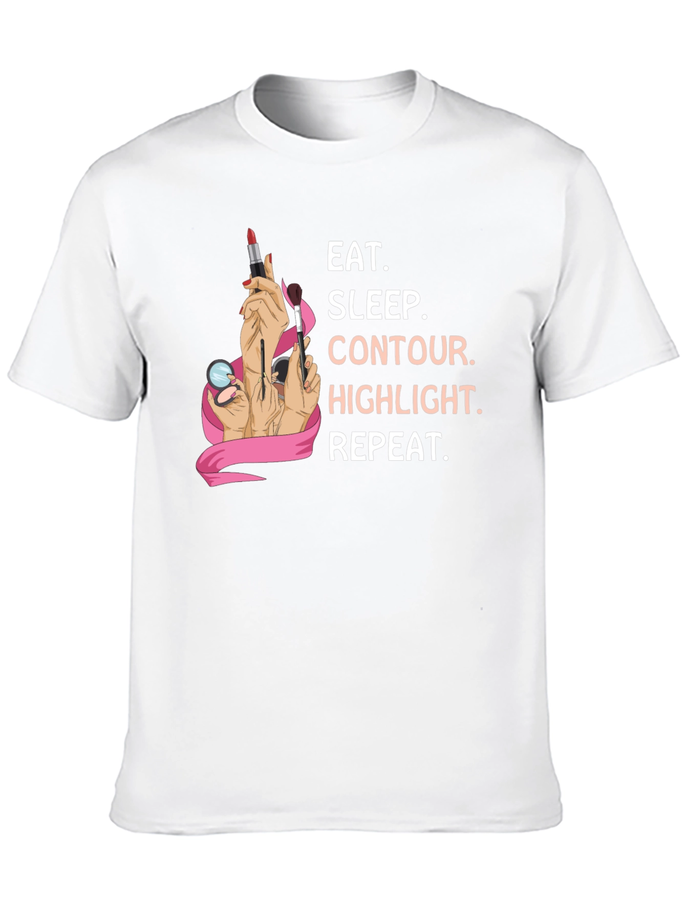 Eat Sleep Contour Highlight Repeat Graphic Tee