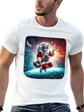 Santa Astronaut T-Shirt - Holiday Space Adventure