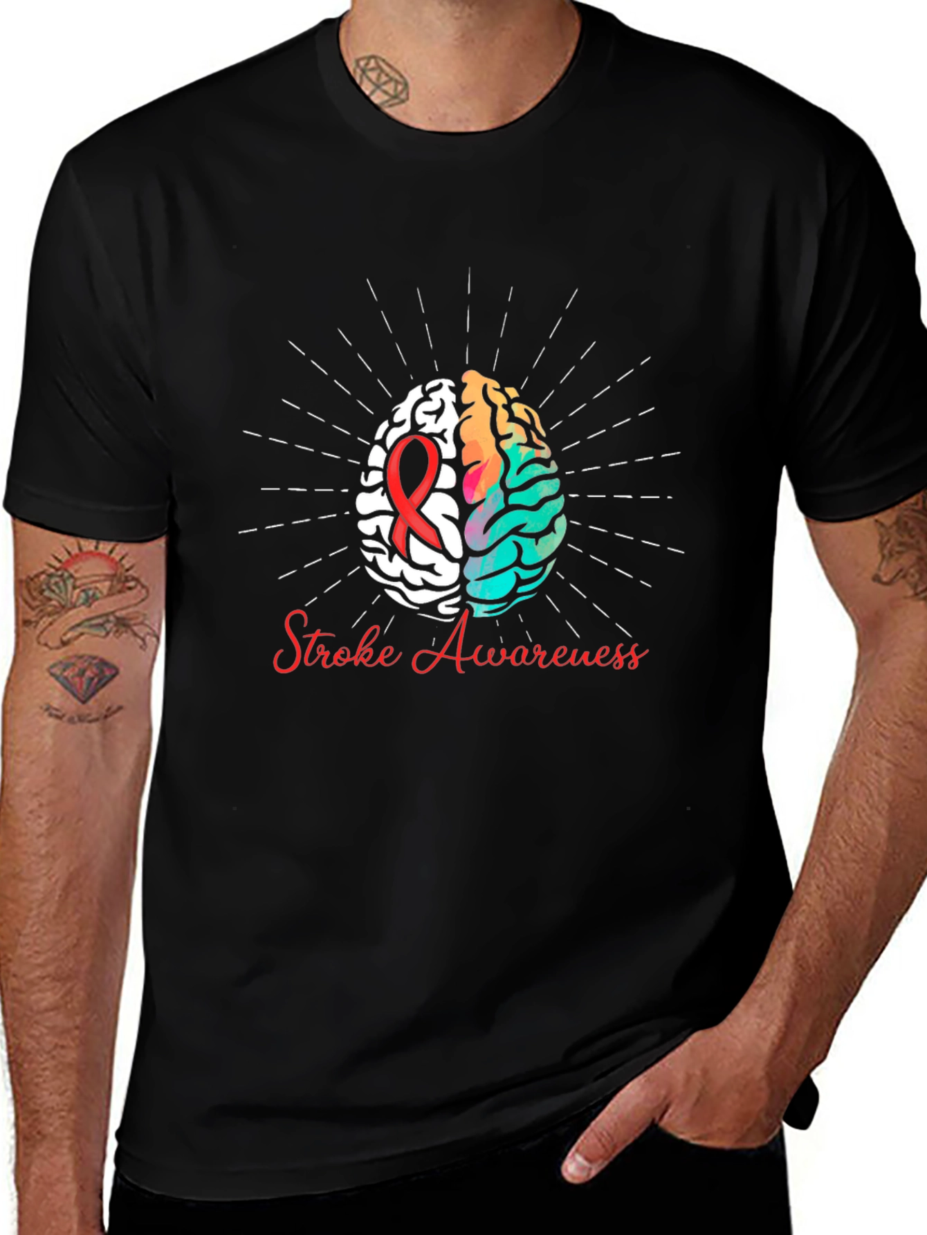 Stroke Awareness Graphic Tee - Black