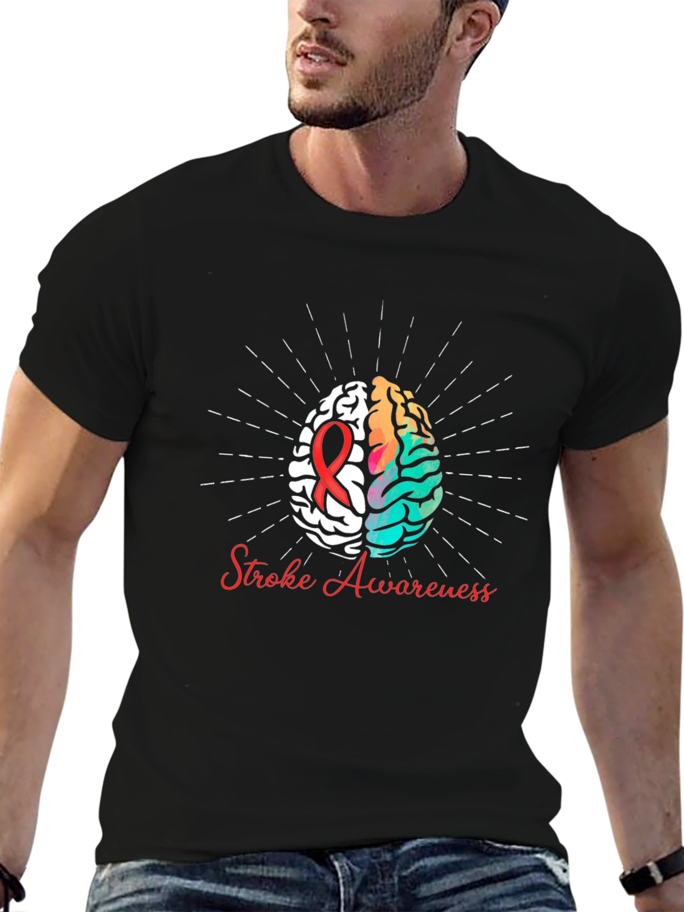 Stroke Awareness Graphic Tee - Black