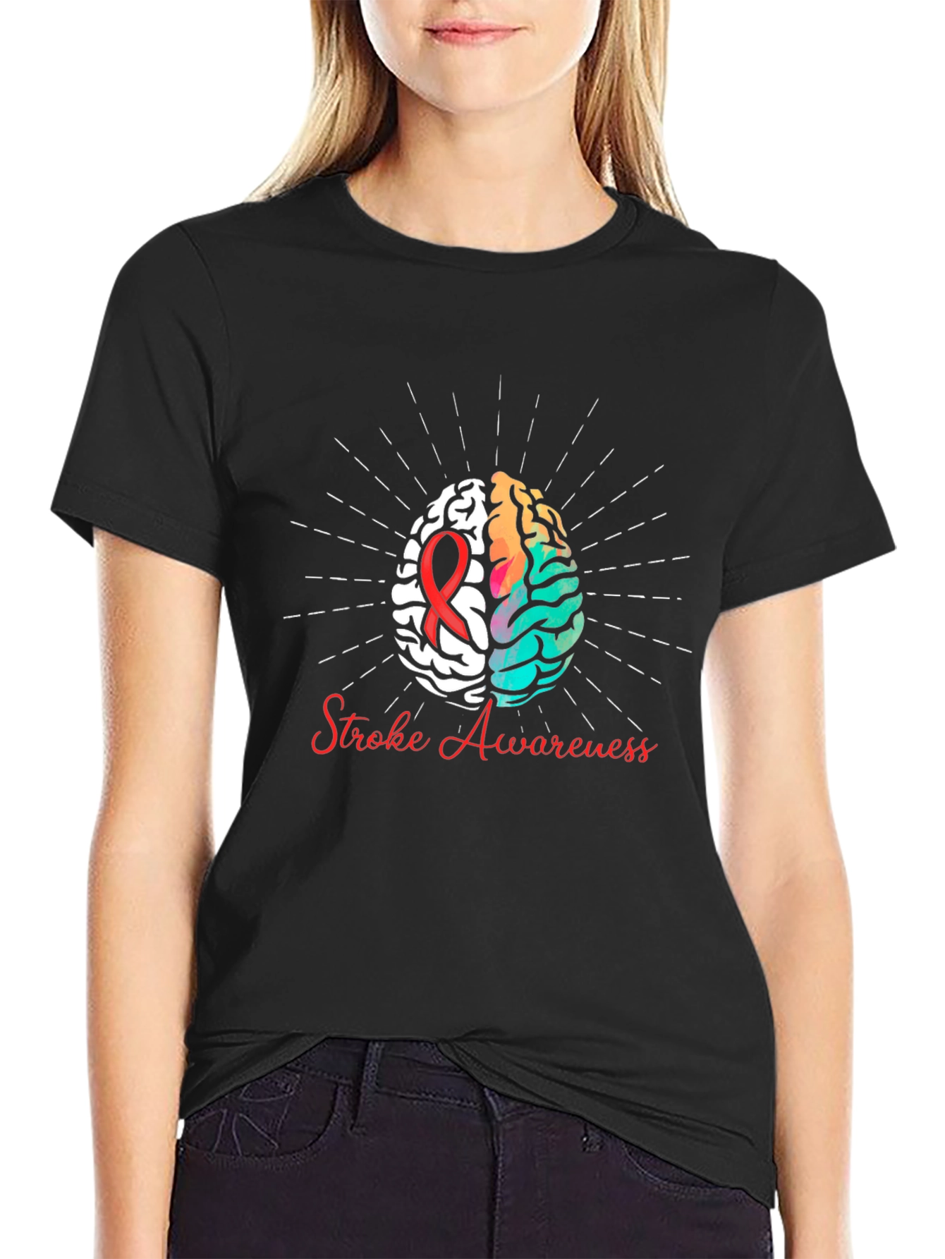 Stroke Awareness Graphic Tee - Black